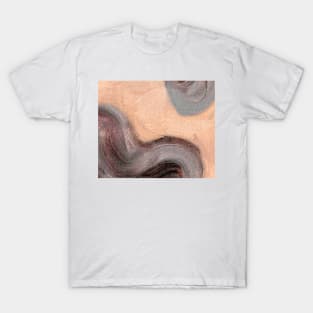 Abstract Oil Painting Purple Taupe Ochre 1c20 T-Shirt